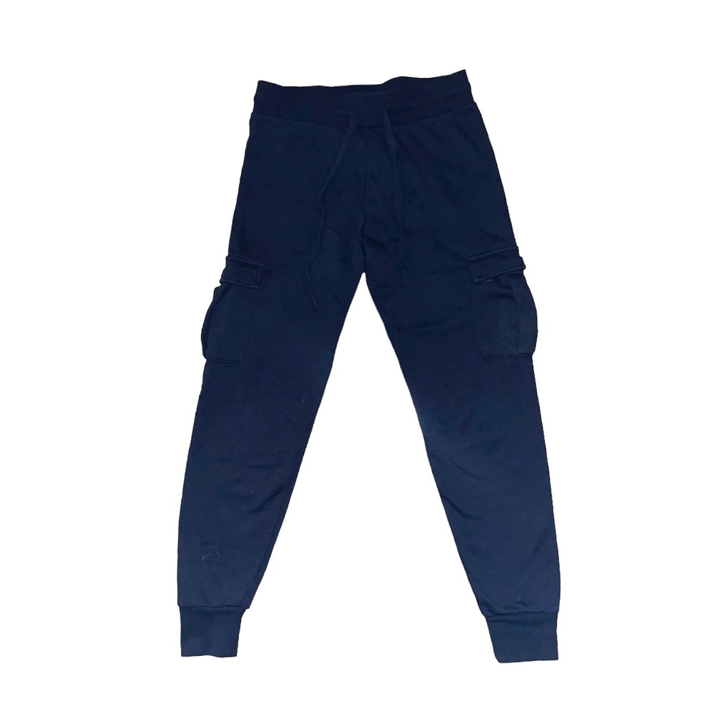 Black Cargo-Style Sweatpants